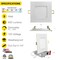 Nuwatt 4" Square Ceiling Light Ultra Thin LED Recessed Lighting 5CCT 2700K/3000K/3500K/4000K/5000K 6 PK NW-P-SQDL-4-9W-5CT-WH-12P - alternate 3